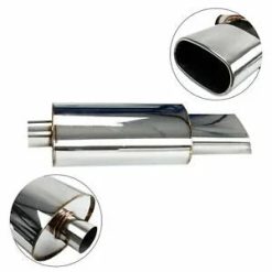 O'Reilly – Stainless Steel Exhaust Muffler 2.5" Inlet 5.5" x 2.75" Outlet Square Oval Tip