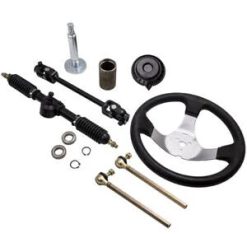 O'Reilly – Steering Wheel Assembly Bundle Fit for 110cc Go Kart Tie Rod Rack Adjustable Shaft
