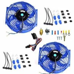 O'Reilly – 2X 10" Electric Radiator Cooling Fan+3/8" Probe Ground Thermostat Switch Bundle BU