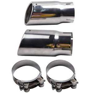 O'Reilly – Stainless Steel Exhaust Tip 2.5" Inlet 3"Outlet 6"Long Angle Cut Truck Tailpipe