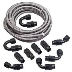 O'Reilly – AN10 10AN Braided Steel PTFE Fuel Hose 20FT/6M & Swivel Fitting Bundle