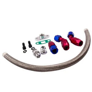 O'Reilly – 10AN Turbo Steel Oil Drain Return Line Assembly for T3 T4 T04E T70 T60 T61 AN10