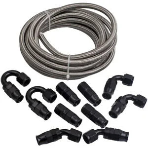 O'Reilly – 8AN 20ft Stainless Nylon Braided Oil/fuel/gas Line Hose Fitting Ends Assembly
