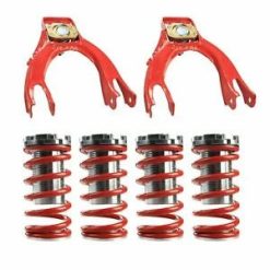 O'Reilly – 0"-3" Scaled Coilover Front Camber Suspension Bundle for 88-91 Honda Civic Crx Red