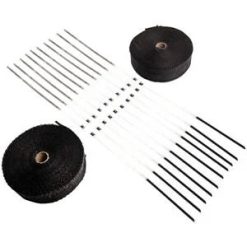 O'Reilly – 2 Roll x 2" 50Ft Black Fiberglass Exhaust Header Heat Wrap Tape W/ 20 Ties Bundle