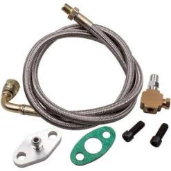 O'Reilly – T3 T4 Turbocharger Oil Feed line Bundle 1/8 NPT 41 Inch Braided Stainless Steel T70