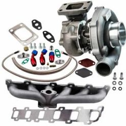 O'Reilly – .63 A/R Stage III T04E T3/T4 44 Trim Compressor Turbo+Oil Line+Manifold