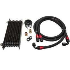 O'Reilly – 10 ROW AN10 Thermostat Adaptor Engine Oil Cooler+Filter Adapter Bundle+ 2 Oil Lines