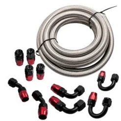 O'Reilly – 16FT 10AN Nylon Braided Gas/Oil/Fuel Hose Line+10Pcs Hose End Fitting Assembly