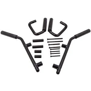O'Reilly – Metal Red Front & Rear Steel Grab Bar Handles Bundle for Jeep Wrangler JK 2007-2018