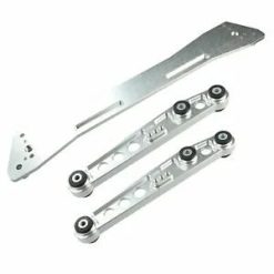O'Reilly – Siliver Rear Lower Control Arm Subframe Brace Tie Bar Bundle for Honda Civic 92-95
