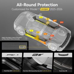 Alternative view of O'Reilly – Tesla Model Y Juniper Premium 2025 2026 (Only Fits 5-Seat) Door Sill Protector Trunk Sill Guards Full Protection
