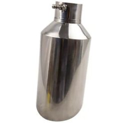 O'Reilly – Weld On 8"Outlet -4"Inlet -18"Length Angle Cut Stainless Steel Truck Exhaust Tip