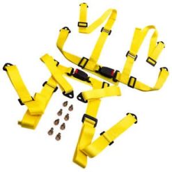 O'Reilly – Pair Universal 4 Point Buckle Racing Seat Belt Safety Harness w/ Buckle Yellow
