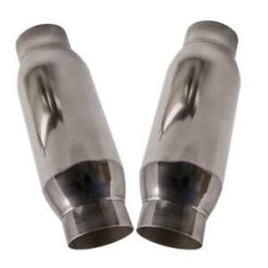 O'Reilly – 2 Universal Round Exhaust Mufflers 11.5in Length 3" Inlet & Outlet Resonator