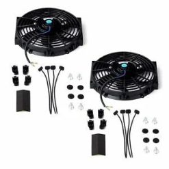 O'Reilly – 2PCS 10" Slim Fan Push Pull Electric Radiator Cooling 12V Universal Bundle BK New