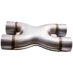 O'Reilly – 2.5" X-pipe Universal X Pipe Aluminized Crossover Dual Exhaust Stainless Steel
