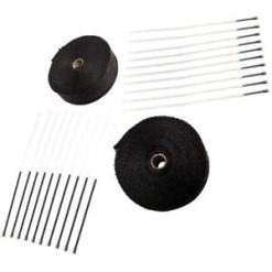 O'Reilly – 2 Roll x 2" 50Ft Fiberglass Exhaust Header Pipe Heat Wrap Tape + 20 Ties New