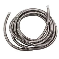 O'Reilly – 8.8AN Stainless Steel Braided Fuel / Oil Line Hose AN8 Silver 20 FT