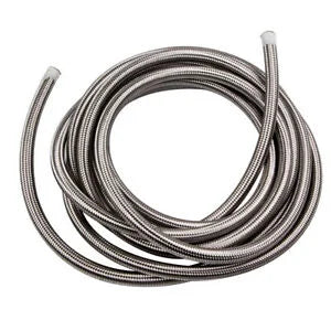 O'Reilly – 8.8AN Stainless Steel Braided Fuel / Oil Line Hose AN8 Silver 20 FT