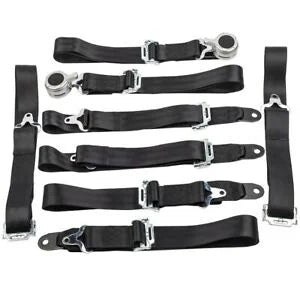 O'Reilly – 2 Sets 4 Point 2 Inch Racing Seat Belt Harness Camlock Quick Release Safety Belt