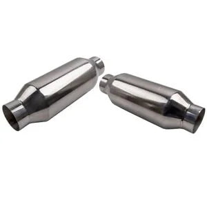 O'Reilly – Pair of 2.5 inch Inlet Outlet Exhaust Muffler Round Stainless Steel Universal