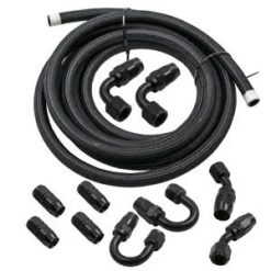 O'Reilly – 16FT AN10 Tank Cell Fittings SS Braided Oil Feed Fuel injection Line Hose Bundle
