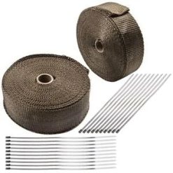 O'Reilly – 2" X 50ft Titanium Lava Header Manifold Exhaust Heat Wrap Tape W/ 20 Ties